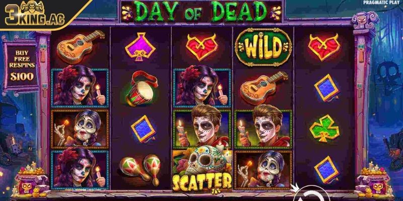 Day Of The Death 3KING Quay Hũ Kỳ Bí Lấy Cảm Hứng Từ Mexico 3 Hướng dẫn cách quay hũ Day Of The Death cho tân binh