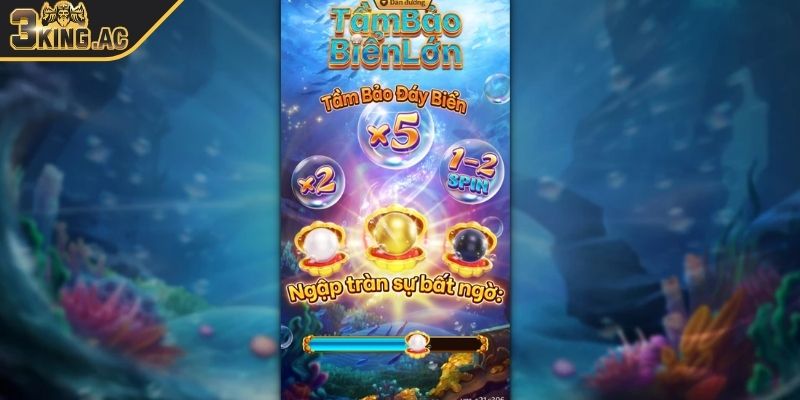 Grand Blue 3KING Vén Màn Kho Báu Đại Dương Với Mỗi Vòng Quay 3 Tùy chỉnh mức cược slot thật phù hợp
