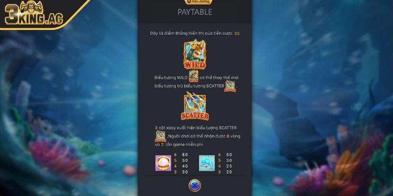 Grand Blue 3KING Vén Màn Kho Báu Đại Dương Với Mỗi Vòng Quay 2 Tỷ lệ nổ hũ cao thưởng lớn dễ đạt