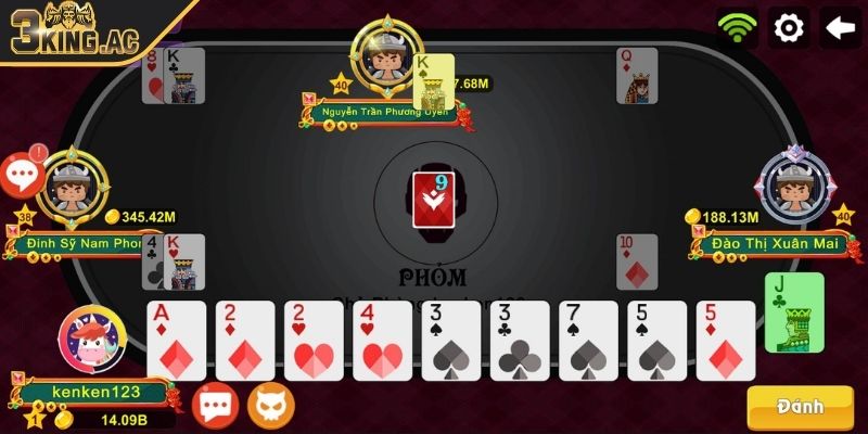 Phỏm 3KING Hướng Dẫn Làm Chủ Cách Đánh Bài Cho Tân Thủ 2 Luật chơi phỏm 3KING toàn diện cho tân binh mới nhập môn