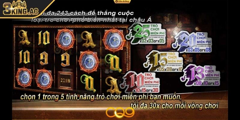 Sherlock Holmes 3KING Tựa Game Thám Tử Quay Hũ Hấp Dẫn Nhất 1 Khái quát về game quay hũ Sherlock Holmes 3KING